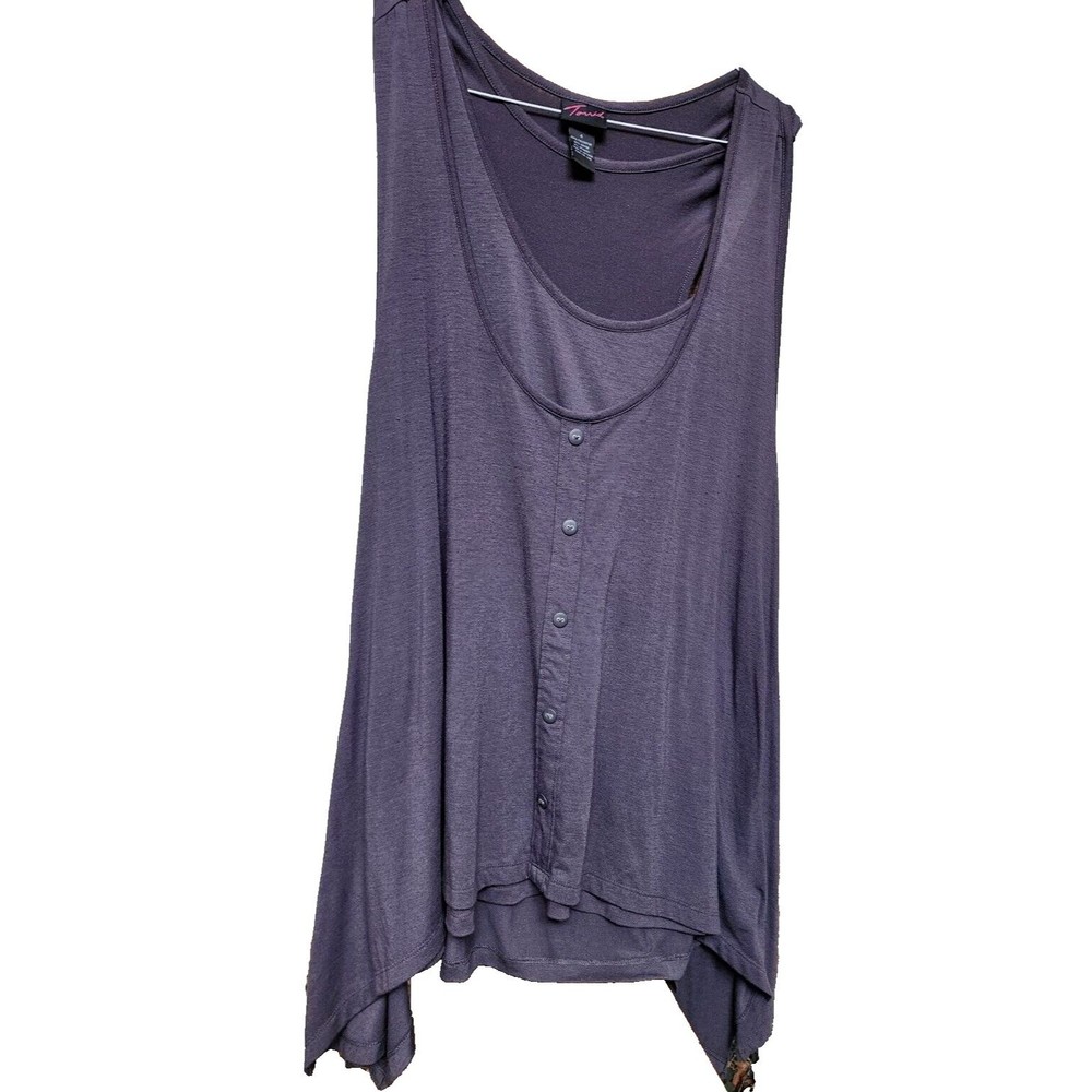 Torrid Plus Size 4/4X Double Tank Oversized Lagenlook Boho Layering Chic Hippie